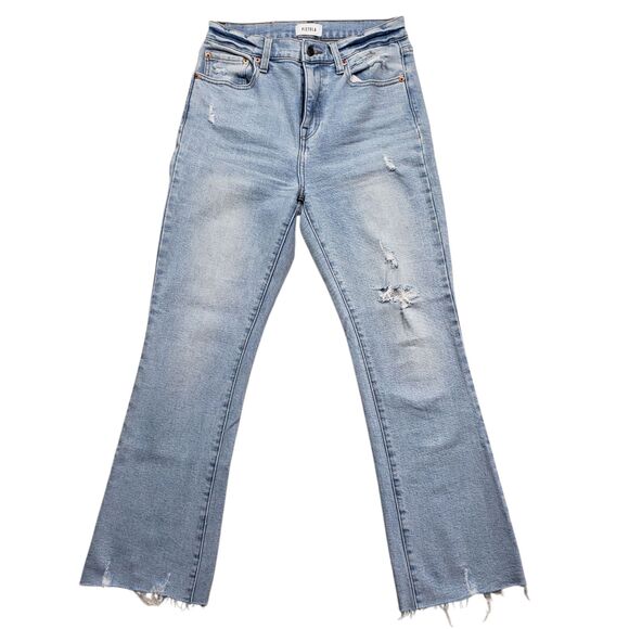 Pistola Lennon Bootcut Jeans Womens 27 Denim High Rise Distressed Crop - Picture 12 of 13